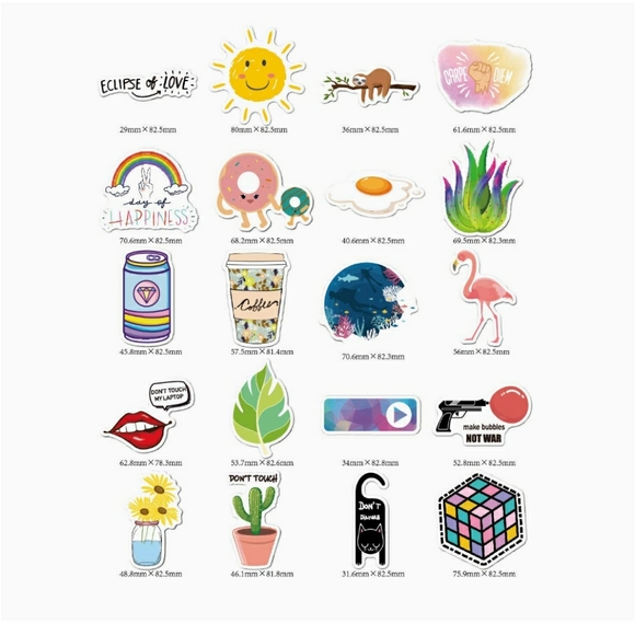 50 Stickers | No Repeats | GLoss Finish | Reusable | Waterproof | Brand New - Picture 3 of 5